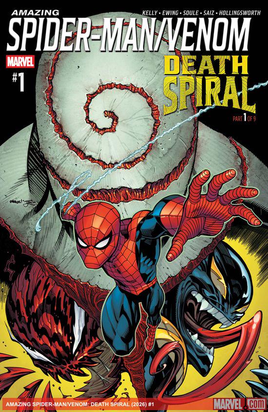 Cover of Amazing Spider-Man/Venom: Death Spiral #1, published by Marvel