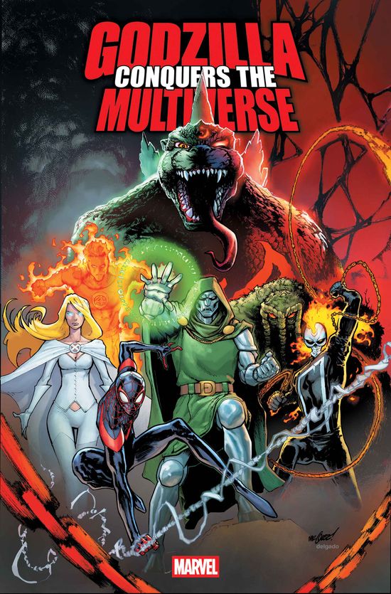 Cover of Godzilla Conquers The Multiverse #1, published by Marvel