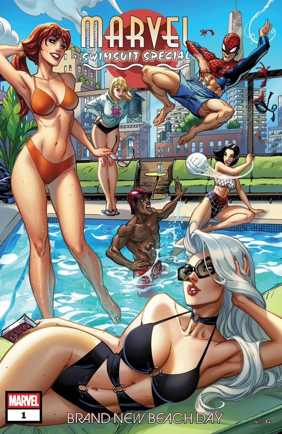Cover of MARVEL SWIMSUIT SPECIAL: BRAND NEW BEACH DAY #1, published by Marvel