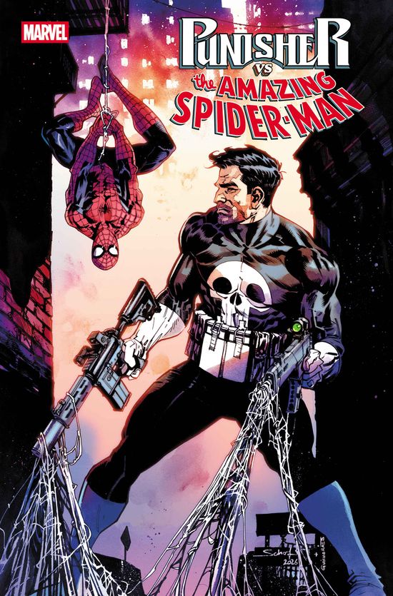 Cover of Punisher Vs. Spider-Man #1, published by Marvel