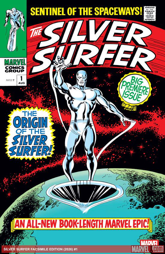 Cover of Silver Surfer #1 Facsimile Edition #1, published by Marvel