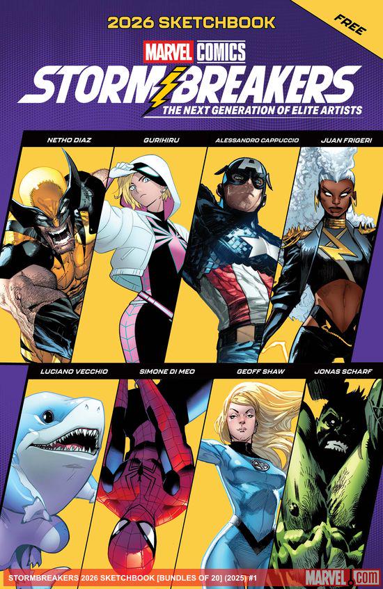 Cover of Stormbreakers 2026 Sketchbook #1, published by Marvel