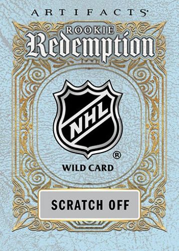 A 2025-26 Upper Deck Artifacts Rookie Redemption card, the exchange card collectors mail in for a Redeemed Rookies card
