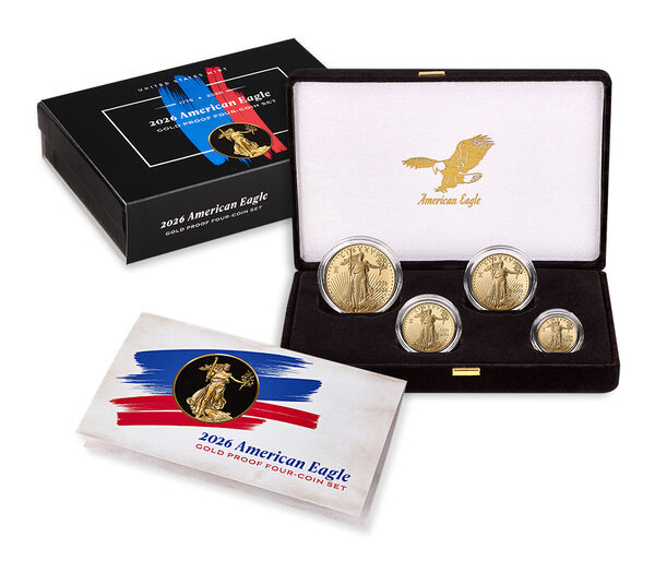 American Eagle 2026 Gold Proof Four-Coin Set, struck at the West Point Mint, United States Mint product photograph