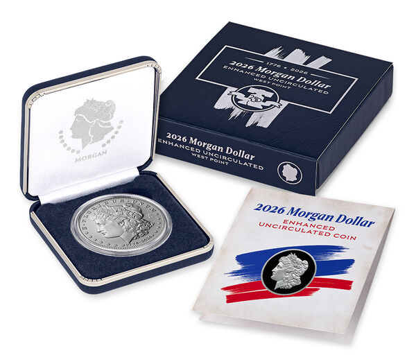 Morgan Silver Dollar 2026 Enhanced Uncirculated Coin, struck at the West Point Mint, United States Mint product photograph