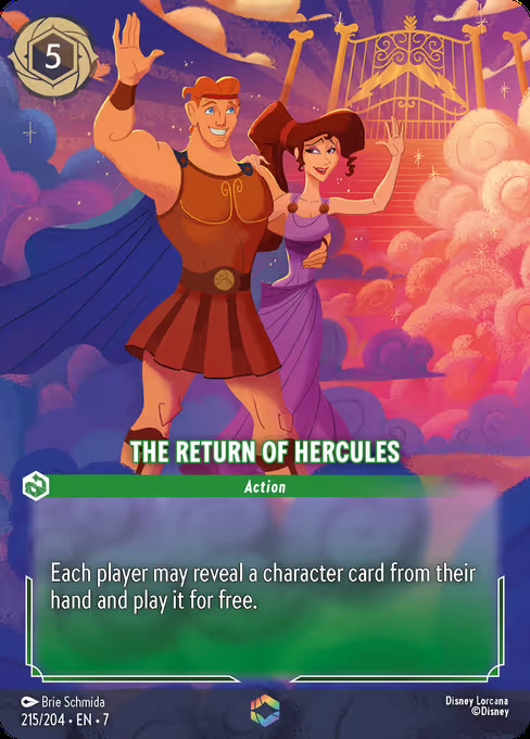 The Return of Hercules, an Enchanted card from Disney Lorcana: Archazia's Island