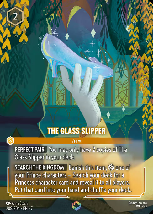 The Glass Slipper, an Enchanted card from Disney Lorcana: Archazia's Island