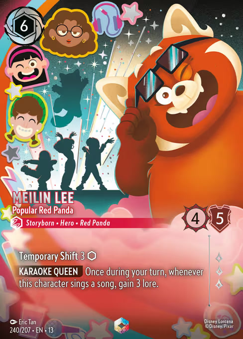 Meilin Lee - Popular Red Panda, an Enchanted card from Disney Lorcana: Attack of the Vine!