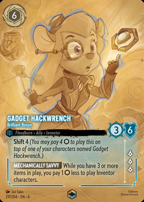 Gadget Hackwrench - Brilliant Bosun, an Enchanted card from Disney Lorcana: Azurite Sea