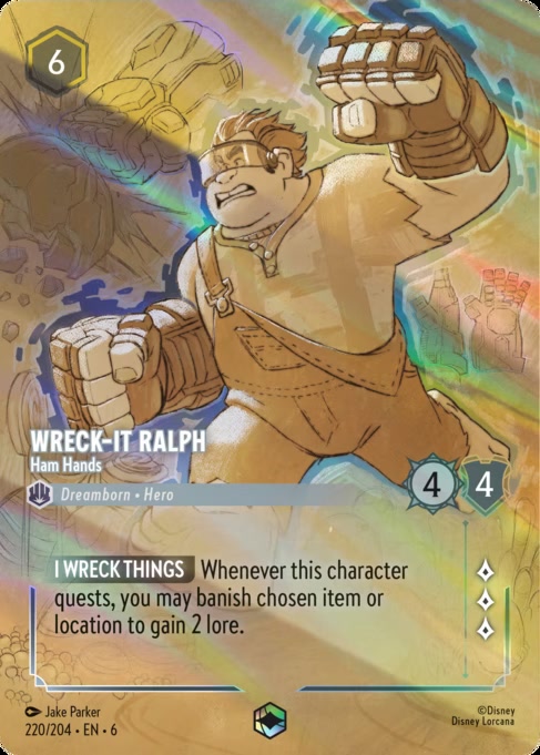 Wreck-It Ralph - Ham Hands, an Enchanted card from Disney Lorcana: Azurite Sea