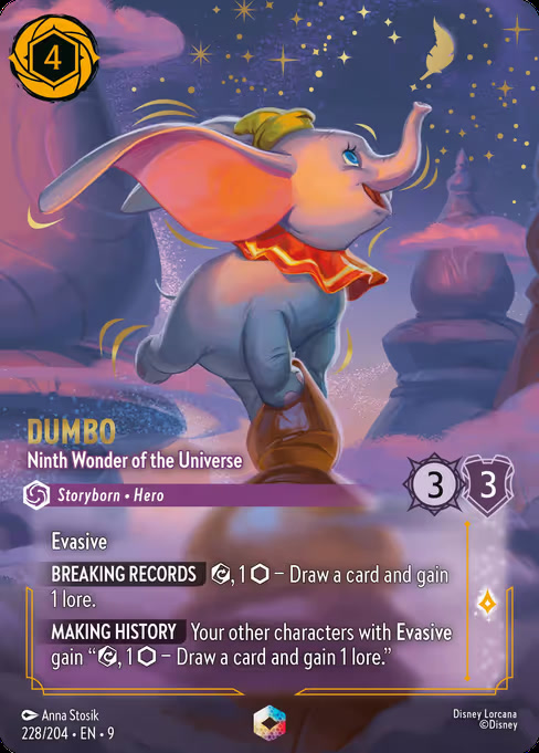 Dumbo - Ninth Wonder of the Universe, an Enchanted card from Disney Lorcana: Fabled