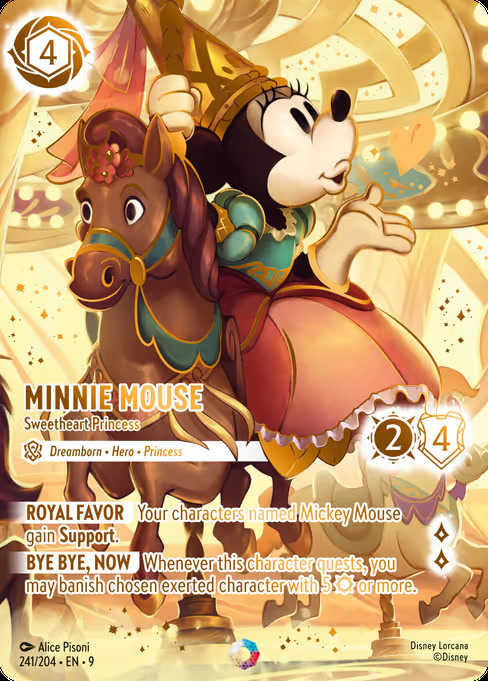 Minnie Mouse - Sweetheart Princess, an Iconic card from Disney Lorcana: Fabled