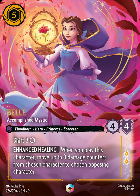 Belle - Accomplished Mystic, an Enchanted card from Disney Lorcana: Fabled