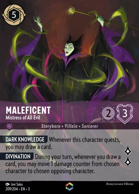 Maleficent - Mistress of All Evil, an Enchanted card from Disney Lorcana: Into the Inklands