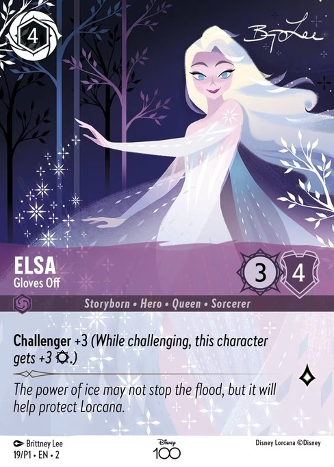 Elsa - Gloves Off, a Promo card from Disney Lorcana: Promo Set 1