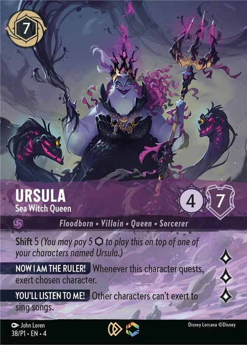 Ursula - Sea Witch Queen, a Promo card from Disney Lorcana: Promo Set 1