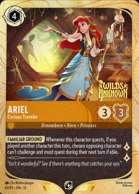 Ariel - Curious Traveler, a Promo card from Disney Lorcana: Promo Set 3