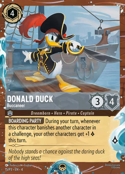 Donald Duck - Buccaneer, a Promo card from Disney Lorcana: Promo Set 3