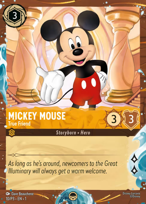 Mickey Mouse - True Friend, a Promo card from Disney Lorcana: Promo Set 3