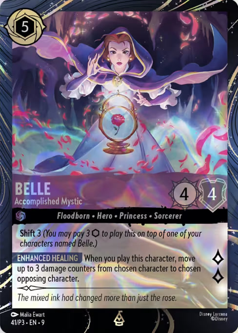 Belle - Accomplished Mystic, a Promo card from Disney Lorcana: Promo Set 3