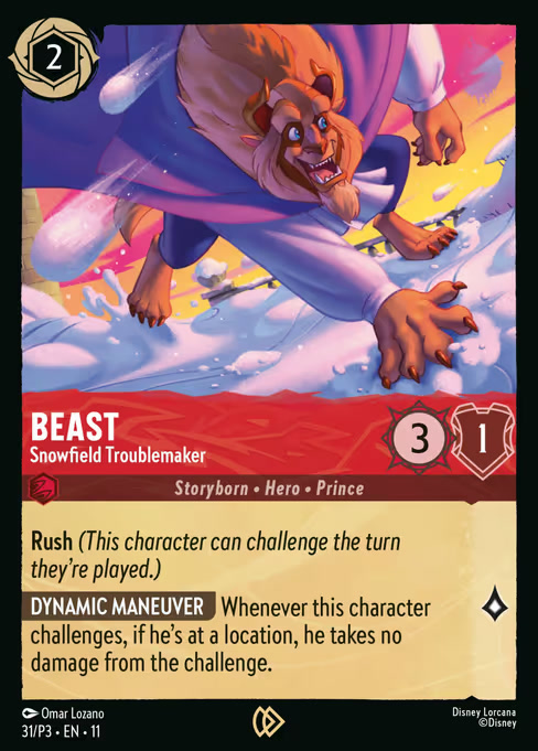 Beast - Snowfield Troublemaker, a Promo card from Disney Lorcana: Promo Set 3