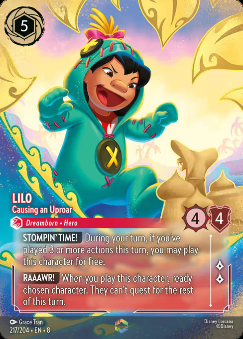 Lilo - Causing an Uproar, an Enchanted card from Disney Lorcana: Reign of Jafar