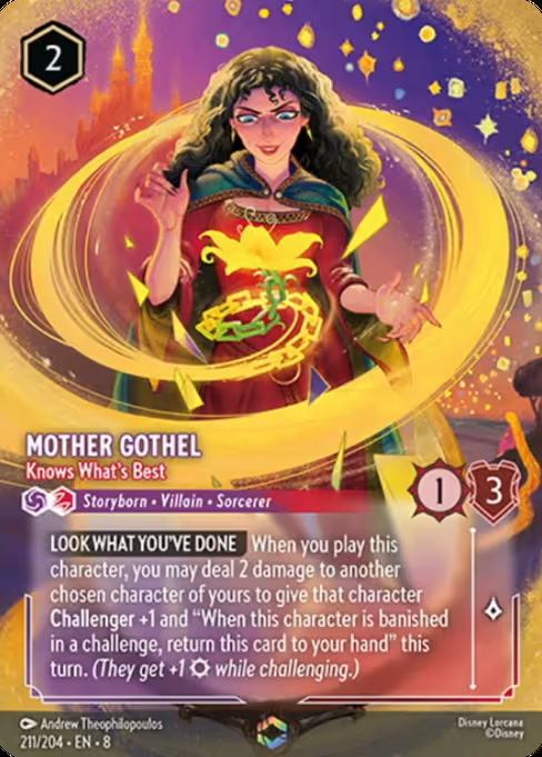 Mother Gothel - Knows What's Best, an Enchanted card from Disney Lorcana: Reign of Jafar