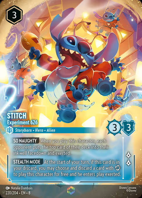 Stitch - Experiment 626, an Enchanted card from Disney Lorcana: Reign of Jafar