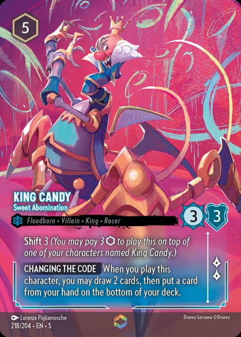 King Candy - Sweet Abomination, an Enchanted card from Disney Lorcana: Shimmering Skies