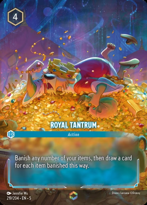 Royal Tantrum, an Enchanted card from Disney Lorcana: Shimmering Skies