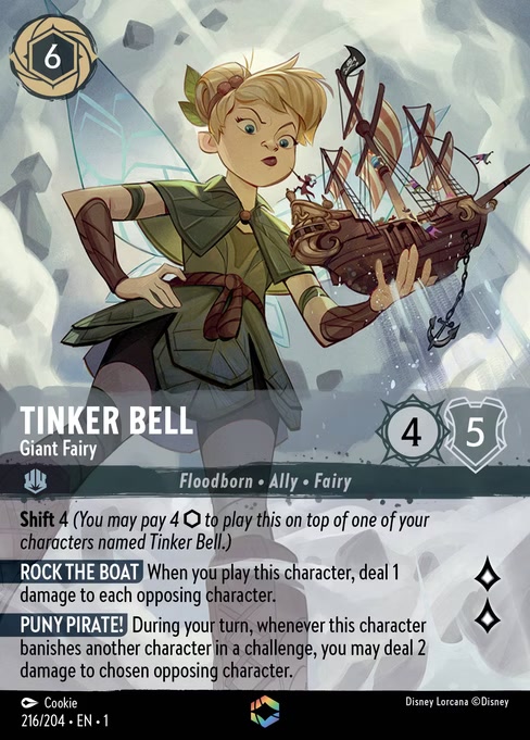 Tinker Bell - Giant Fairy, an Enchanted card from Disney Lorcana: The First Chapter
