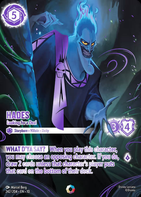 Hades - Looking for a Deal, an Iconic card from Disney Lorcana: Whispers in the Well