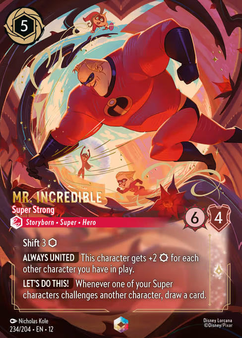 Mr. Incredible - Super Strong, an Enchanted card from Disney Lorcana: Wilds Unknown