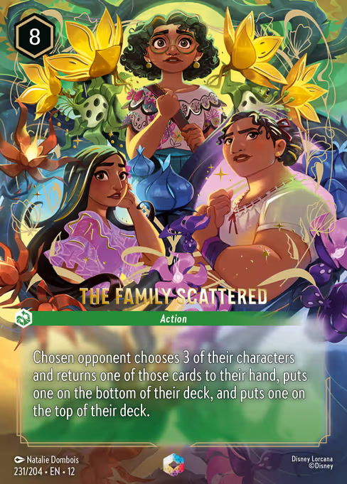 The Family Scattered, an Enchanted card from Disney Lorcana: Wilds Unknown