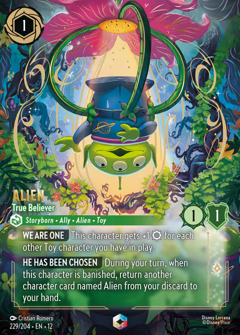 Alien - True Believer, an Enchanted card from Disney Lorcana: Wilds Unknown