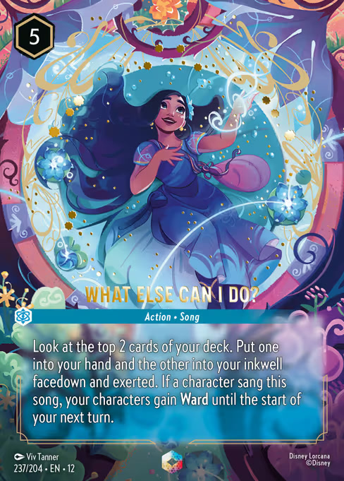 What Else Can I Do?, an Enchanted card from Disney Lorcana: Wilds Unknown