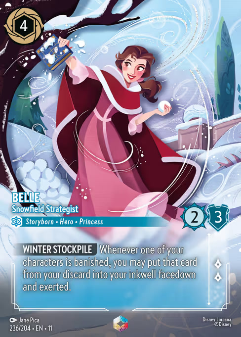 Belle - Snowfield Strategist, an Enchanted card from Disney Lorcana: Winterspell