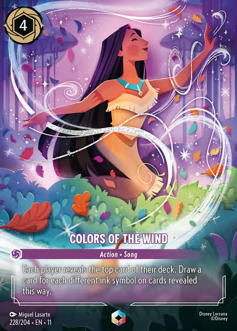 Colors of the Wind, an Enchanted card from Disney Lorcana: Winterspell
