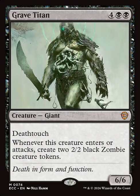 Grave Titan, a Mythic card from Magic: The Gathering: Lorwyn Eclipsed Commander