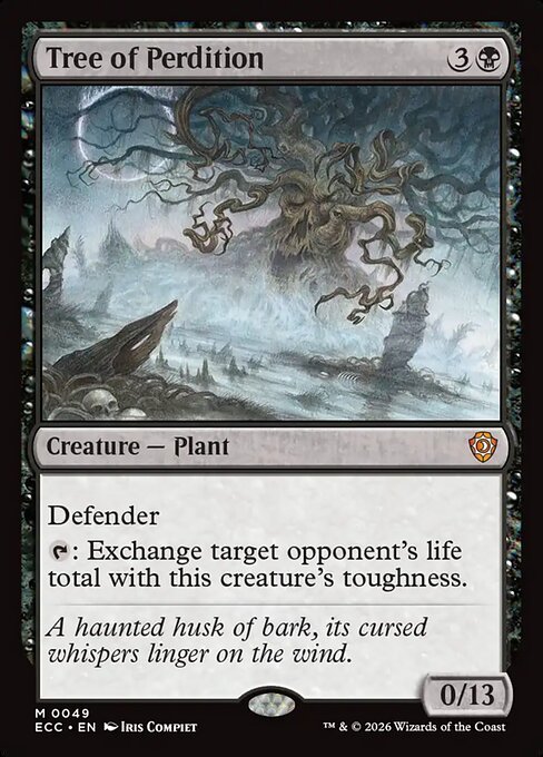 Tree of Perdition, a Mythic card from Magic: The Gathering: Lorwyn Eclipsed Commander