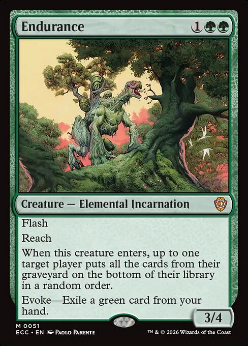 Endurance, a Mythic card from Magic: The Gathering: Lorwyn Eclipsed Commander