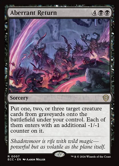 Aberrant Return, a Rare card from Magic: The Gathering: Lorwyn Eclipsed Commander