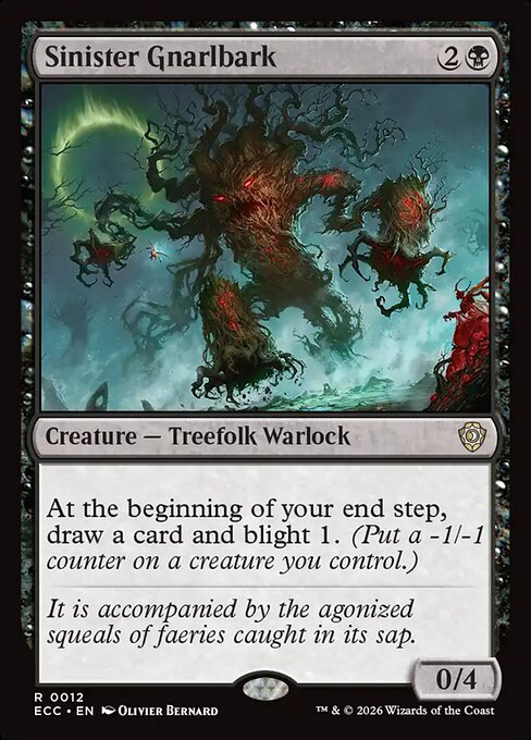 Sinister Gnarlbark, a Rare card from Magic: The Gathering: Lorwyn Eclipsed Commander
