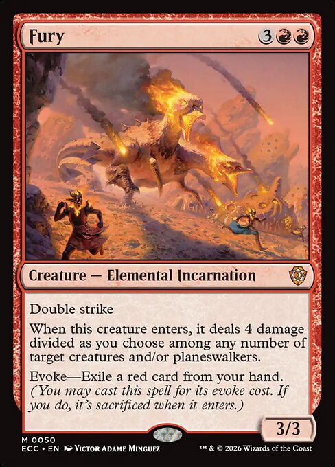 Fury, a Mythic card from Magic: The Gathering: Lorwyn Eclipsed Commander