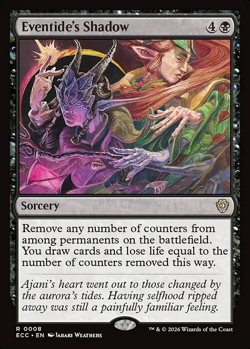 Eventide's Shadow, a Rare card from Magic: The Gathering: Lorwyn Eclipsed Commander