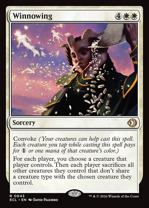 Winnowing, a Rare card from Magic: The Gathering: Lorwyn Eclipsed