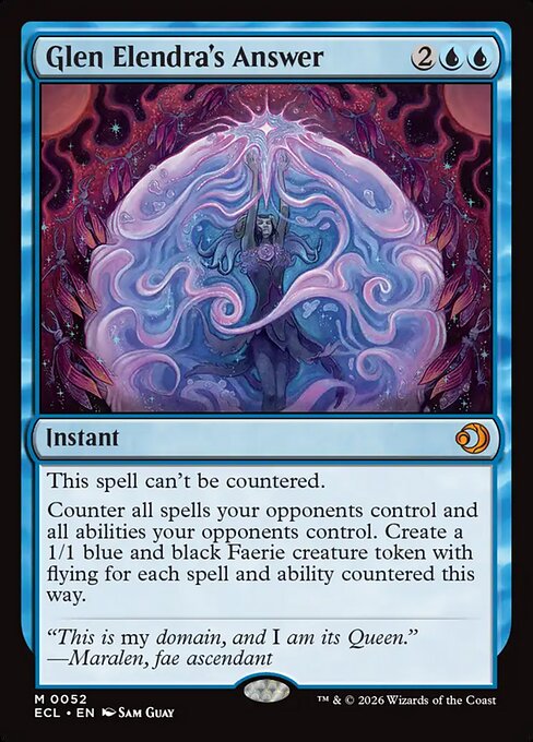 Glen Elendra's Answer, a Mythic card from Magic: The Gathering: Lorwyn Eclipsed