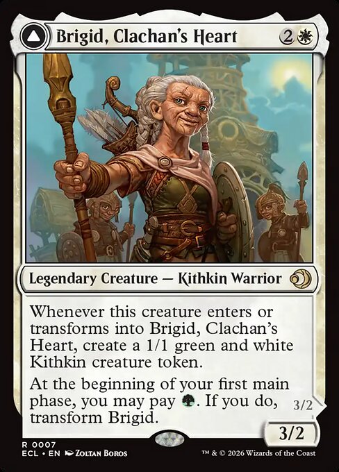 Brigid, Clachan's Heart // Brigid, Doun's Mind, a Rare card from Magic: The Gathering: Lorwyn Eclipsed