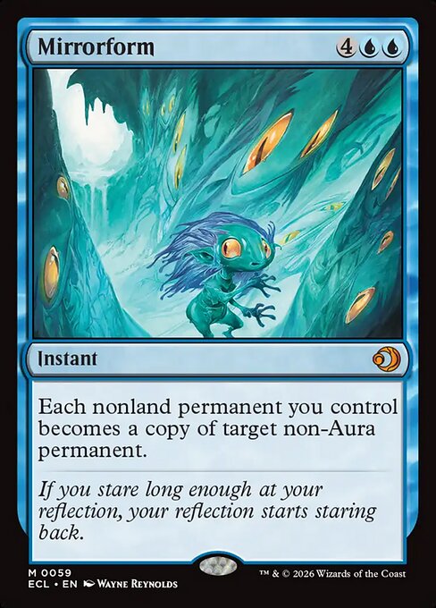 Mirrorform, a Mythic card from Magic: The Gathering: Lorwyn Eclipsed