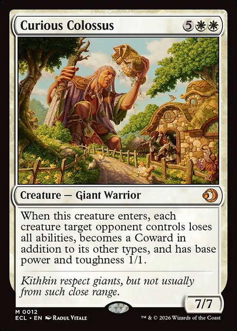 Curious Colossus, a Mythic card from Magic: The Gathering: Lorwyn Eclipsed